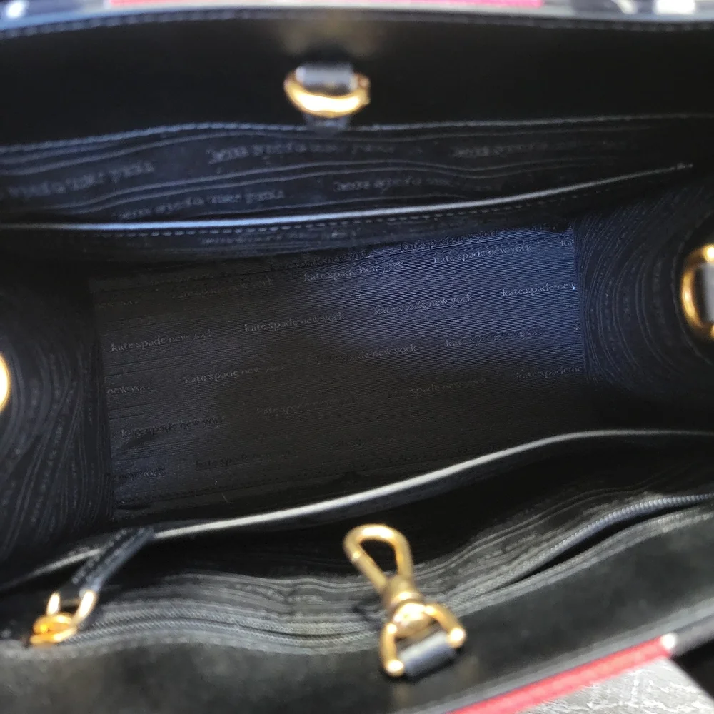 Kate Spade Flower Jacquard Manhattan Stripe Small Tote